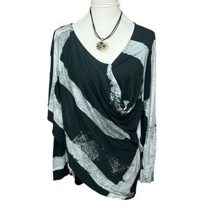 Religion Drape Front Knit Blouse